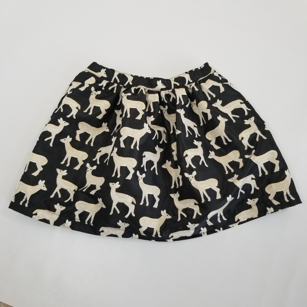 Gymboree Deer Print Skirt Girls L 14 NWOT